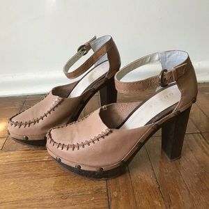 Free People Leather Platform Sandals